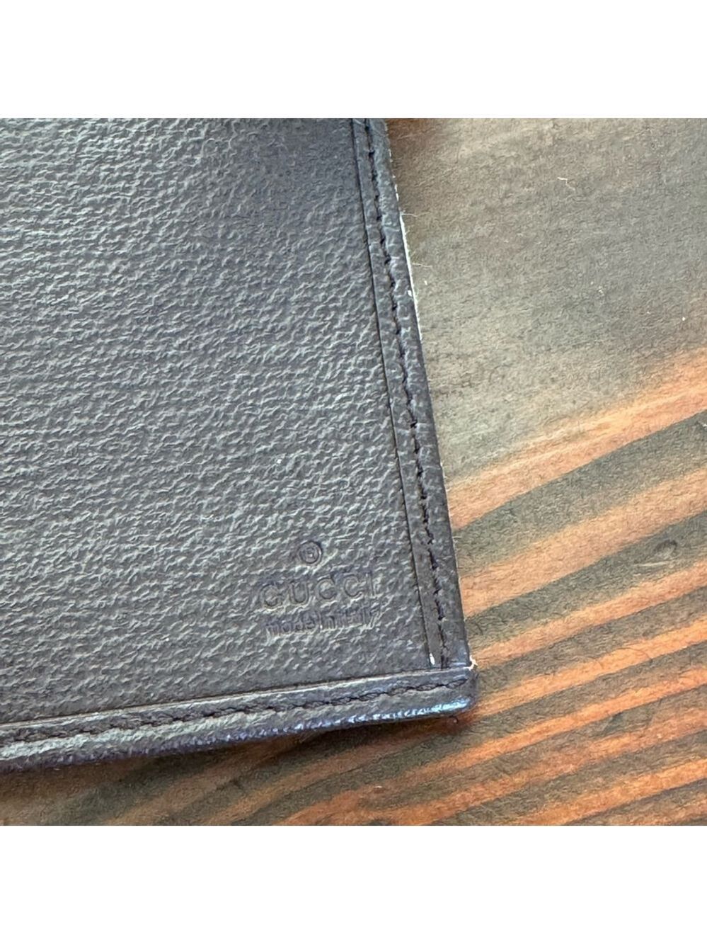 Gucci GG Supreme Canvas Leather Wallet Brown - Picture 9 of 13